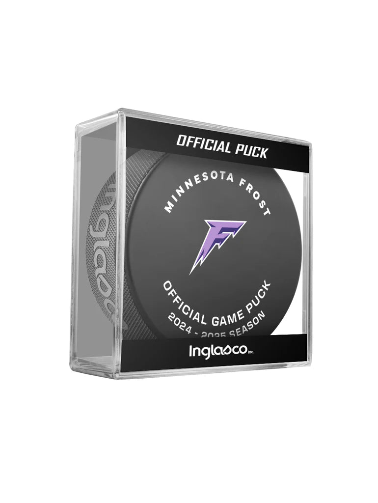 Minnesota Frost PWHL Inglasco 24-2025 Officially Licensed Game Hockey Puck