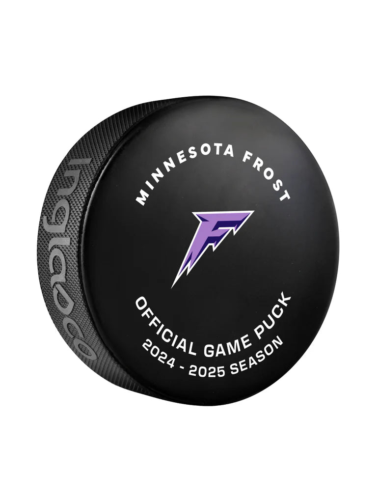 Minnesota Frost PWHL Inglasco 24-2025 Officially Licensed Game Hockey Puck