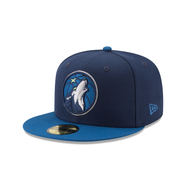 Casquette ajustée bicolore 59Fifty bleu marine/bleu royal pour homme des Minnesota Timberwolves NBA New Era