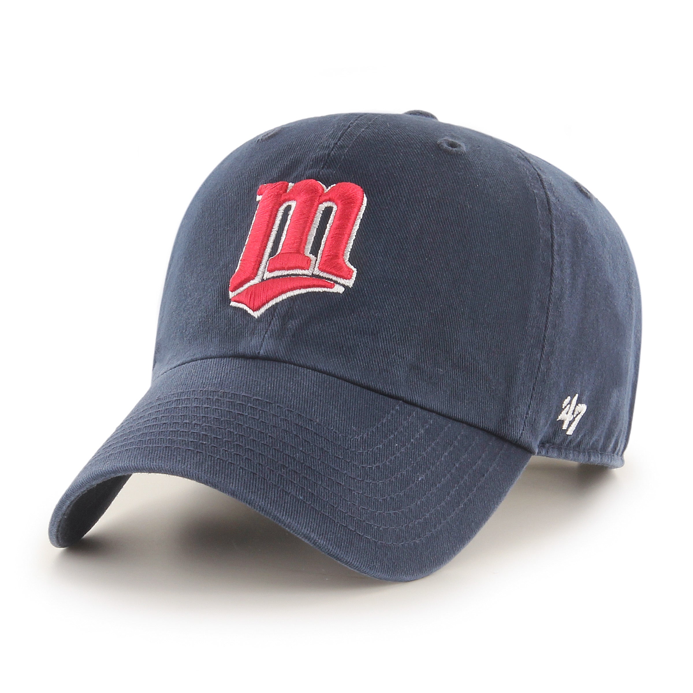 Minnesota Twins MLB 47 Brand Casquette réglable bleu marine vintage Clean Up pour hommes