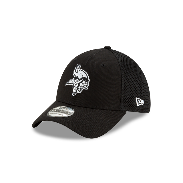 Minnesota Vikings NFL New Era Men's Black/White 39Thirty Neo Stretch Fit Hat