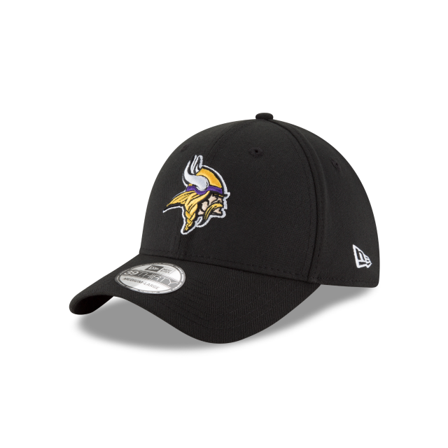 Minnesota Vikings NFL New Era Casquette noire 39Thirty Team Classic Stretch Fit pour hommes