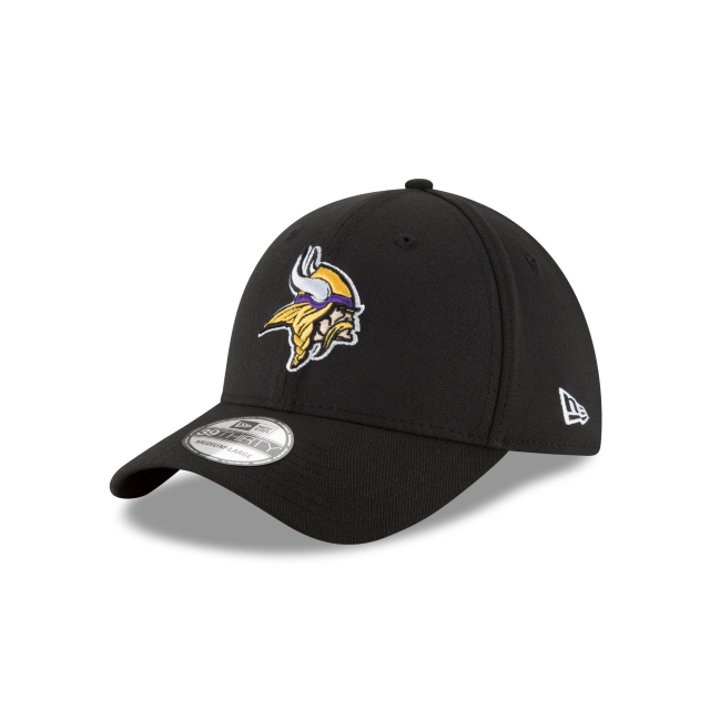 Minnesota Vikings NFL New Era Men's Black 39Thirty Team Classic Stretch Fit Hat