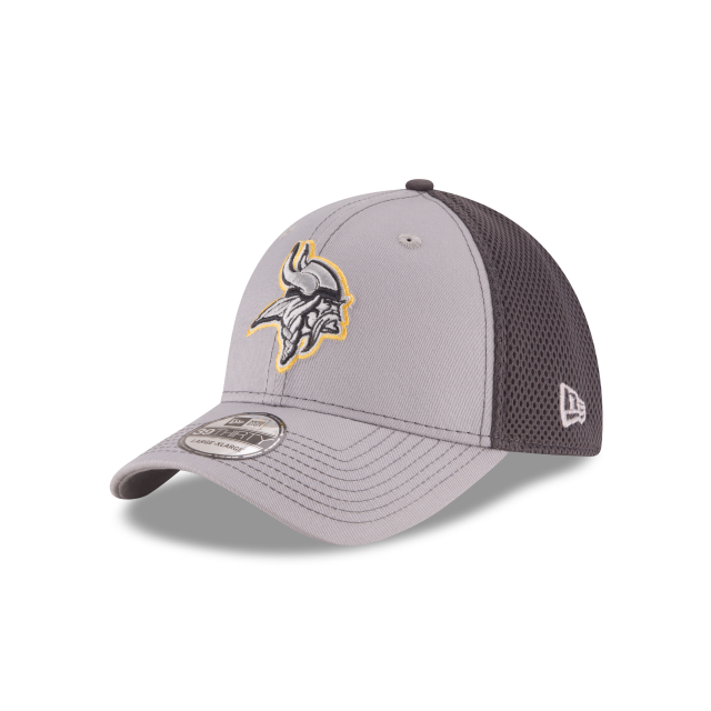 Minnesota Vikings NFL New Era Casquette extensible grise 39Thirty Greyed Out Neo 2 pour hommes