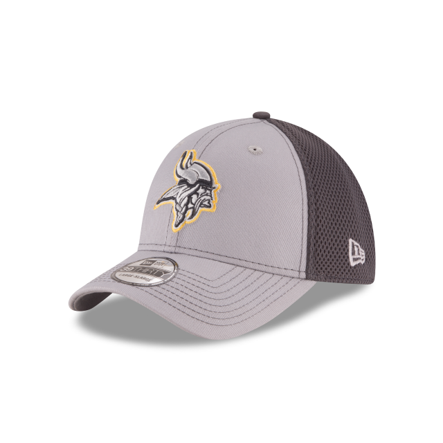Minnesota Vikings NFL New Era Men's Grey 39Thirty Grayed Out Neo 2 Stretch Fit Hat