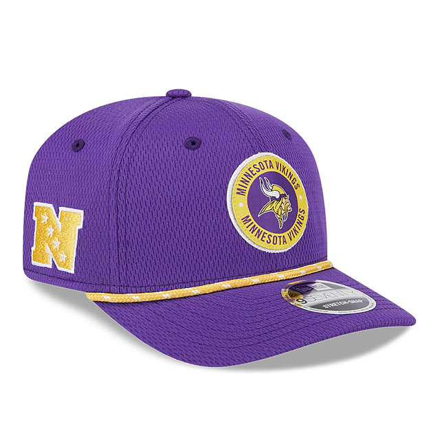 Casquette Snapback extensible Sideline 9Seventy 2024 violette pour homme des Vikings du Minnesota NFL New Era