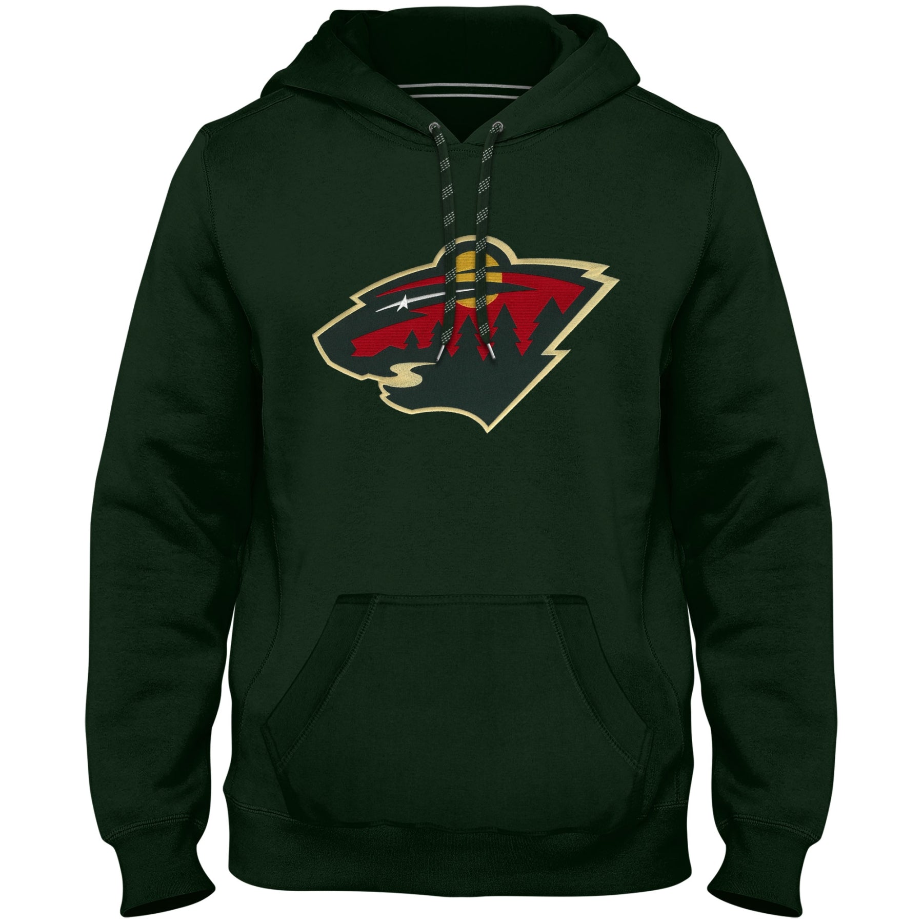 Sweat à capuche avec logo en sergé Express vert forêt du Minnesota Wild NHL Bulletin pour hommes