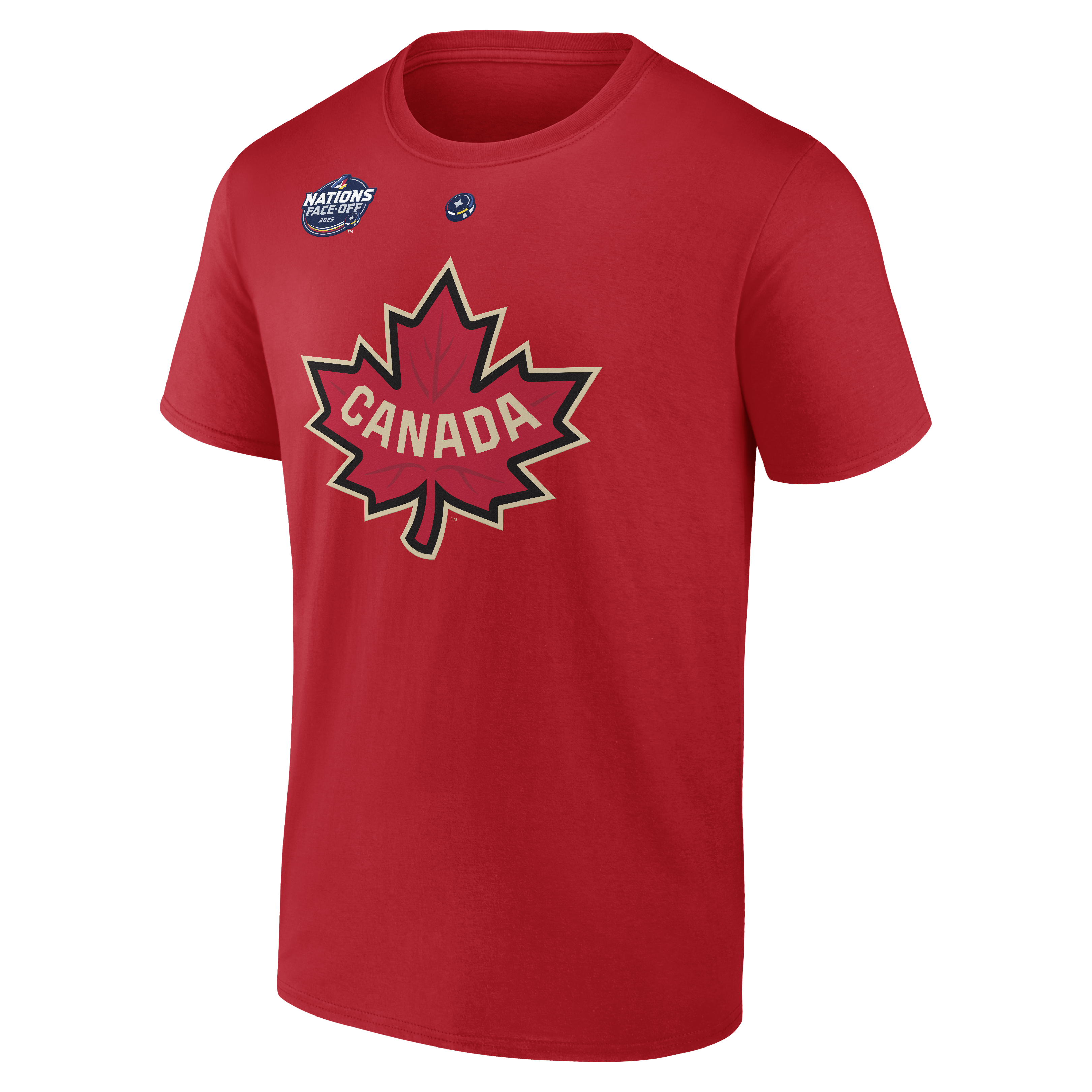 T-shirt authentique rouge de marque Mitch Marner Canada NHL 4 Nations Face-Off pour homme
