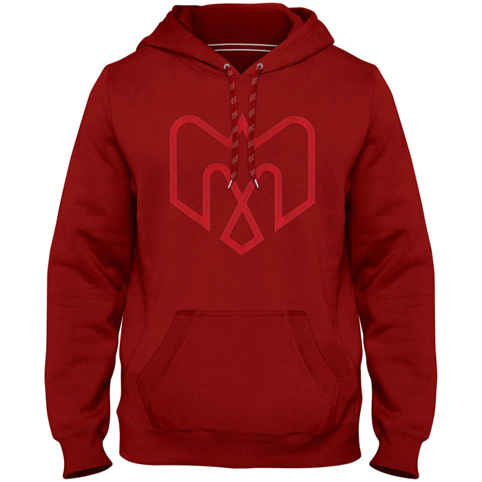 Montreal Alouettes CFL Bulletin Men's Red Express Tonal Red Twill Logo Hoodie