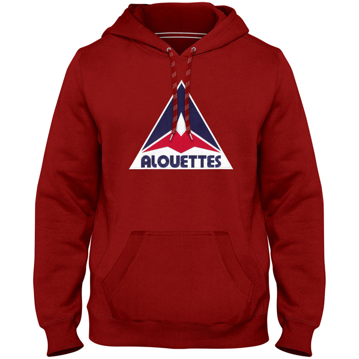 Montreal Alouettes CFL Bulletin Men's Red Express Twill Retro Logo Hoodie