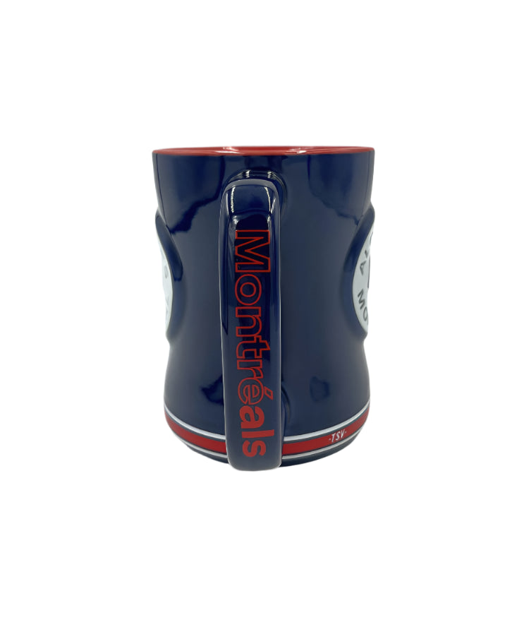 Tasse sculptée bleue de 14 oz des Alouettes de Montréal CFL TSV