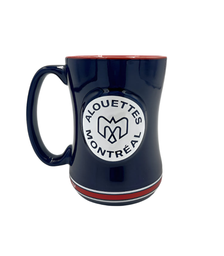 Tasse sculptée bleue de 14 oz des Alouettes de Montréal CFL TSV