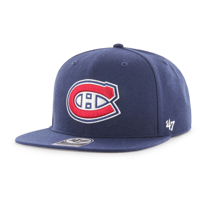 Montreal Canadiens NHL 47 Brand Men's Navy No Shot Captain Snapback