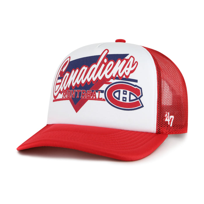 Montreal Canadiens NHL 47 Brand Men's Red Hangout Foam Trucker Snapback