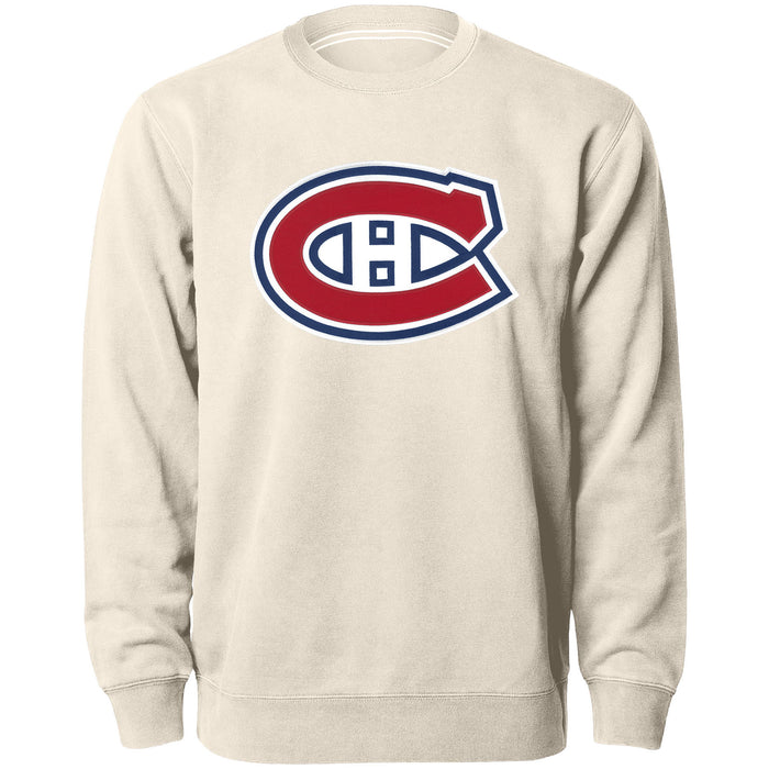 Montreal Canadiens NHL Bulletin Men's Natural Twill Logo Express Crew Sweater