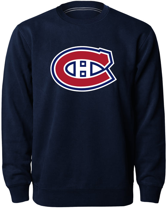 Montreal Canadiens NHL Bulletin Men's Navy Twill Logo Express Crew Sweater