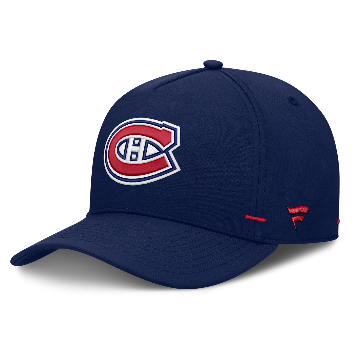 Montreal Canadiens NHL Fanatics Branded Men's Navy Authentic Pro Rink Woven A-Frame Snapback