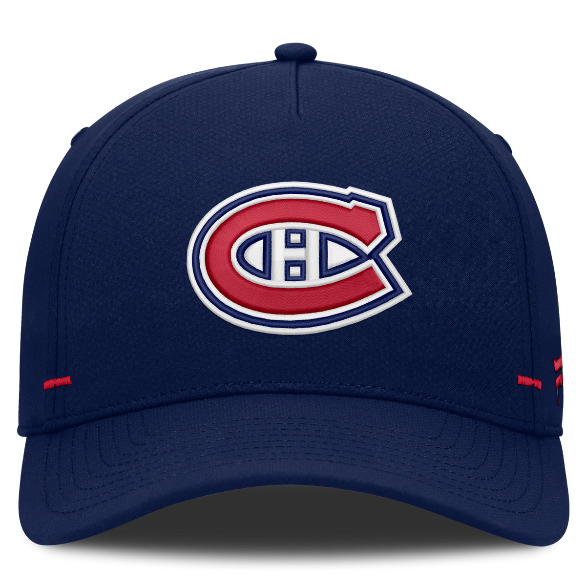 Montreal Canadiens NHL Fanatics Branded Men's Navy Authentic Pro Rink Woven A-Frame Snapback