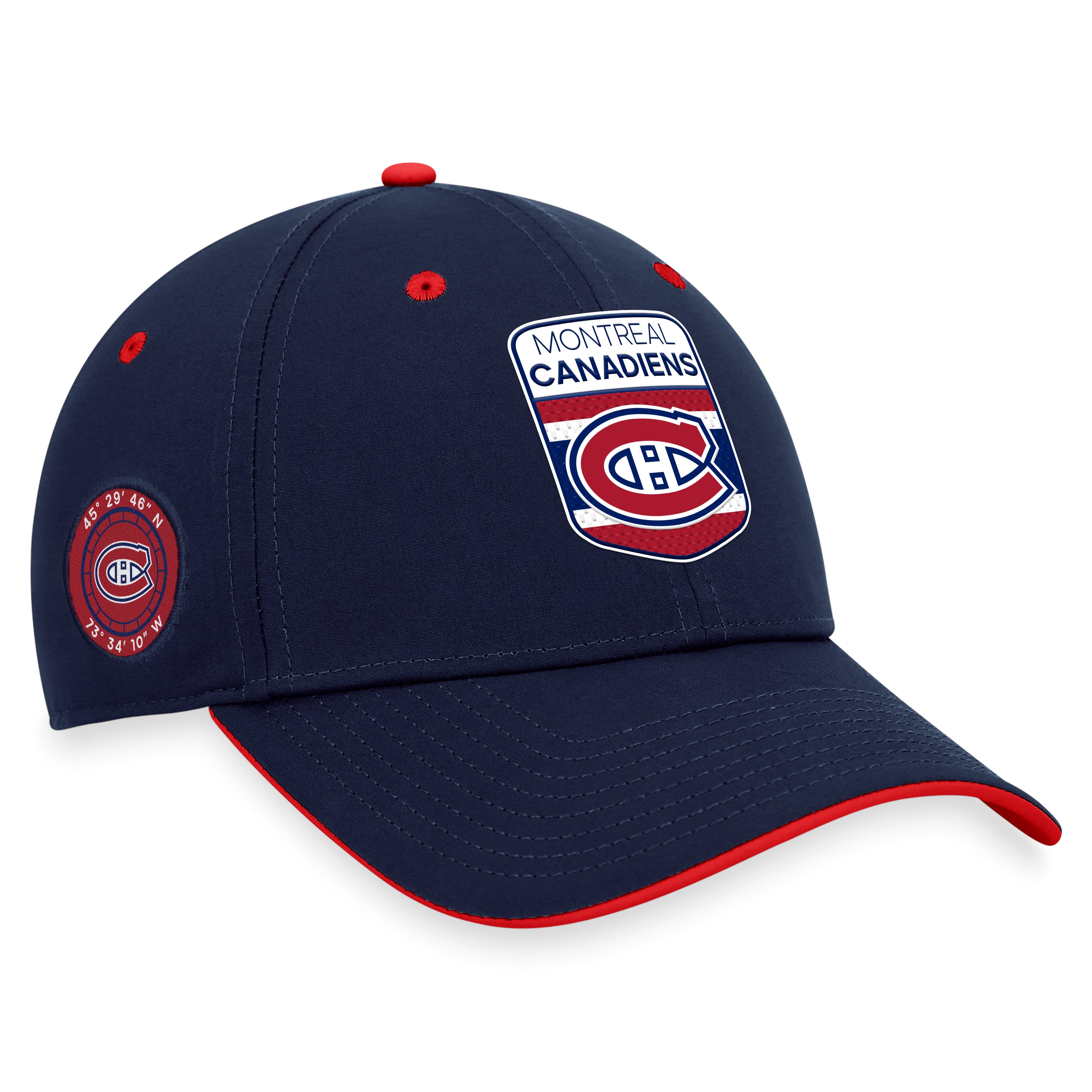 Montreal Canadiens NHL Fanatics Branded Men's Navy 2023 Draft Authentic Pro Stretch Fit Hat