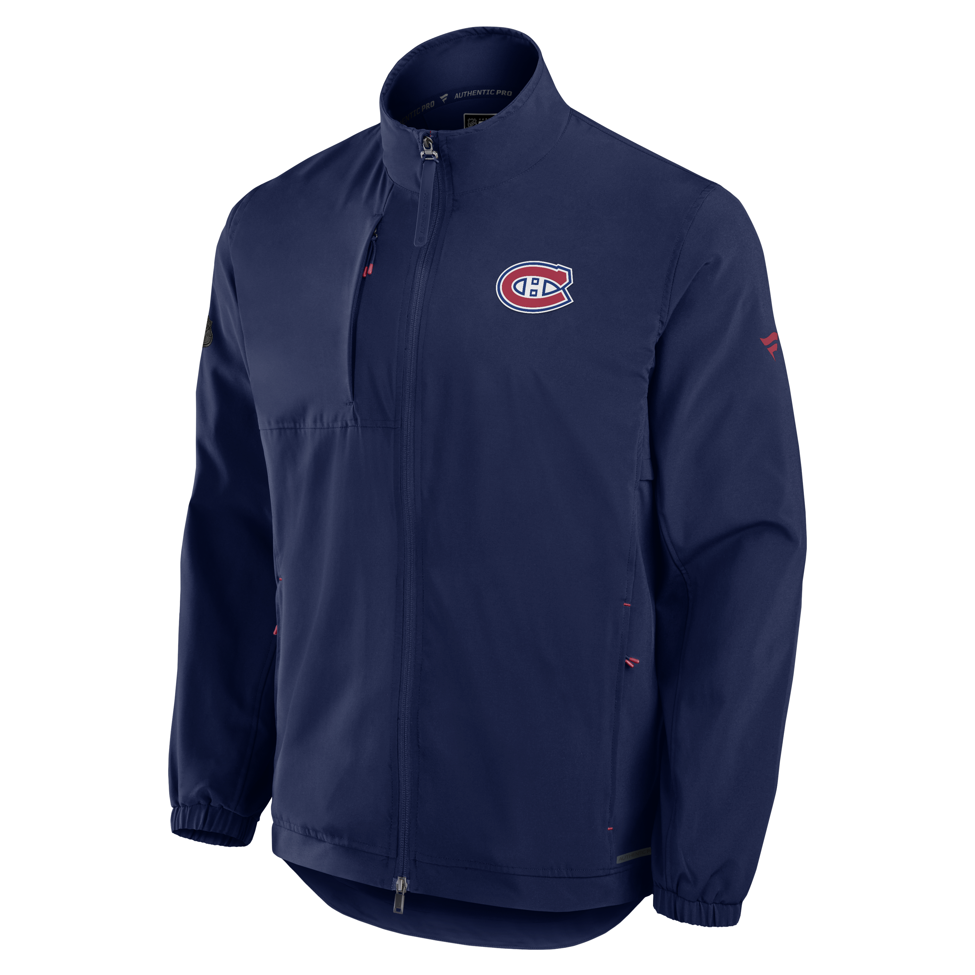Montreal Canadiens NHL Fanatics Branded Men's Navy 2024 Authentic Pro Rink Coaches Jacket