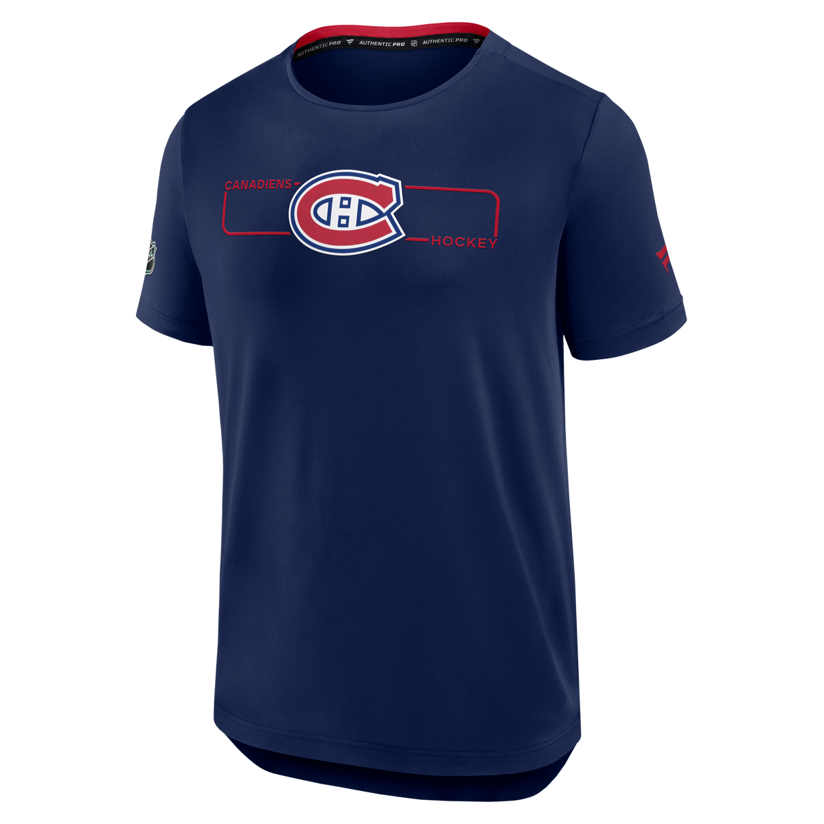 Montreal Canadiens NHL Fanatics Branded Men's Navy 2026 Authentic Pro Rink Tech T-Shirt