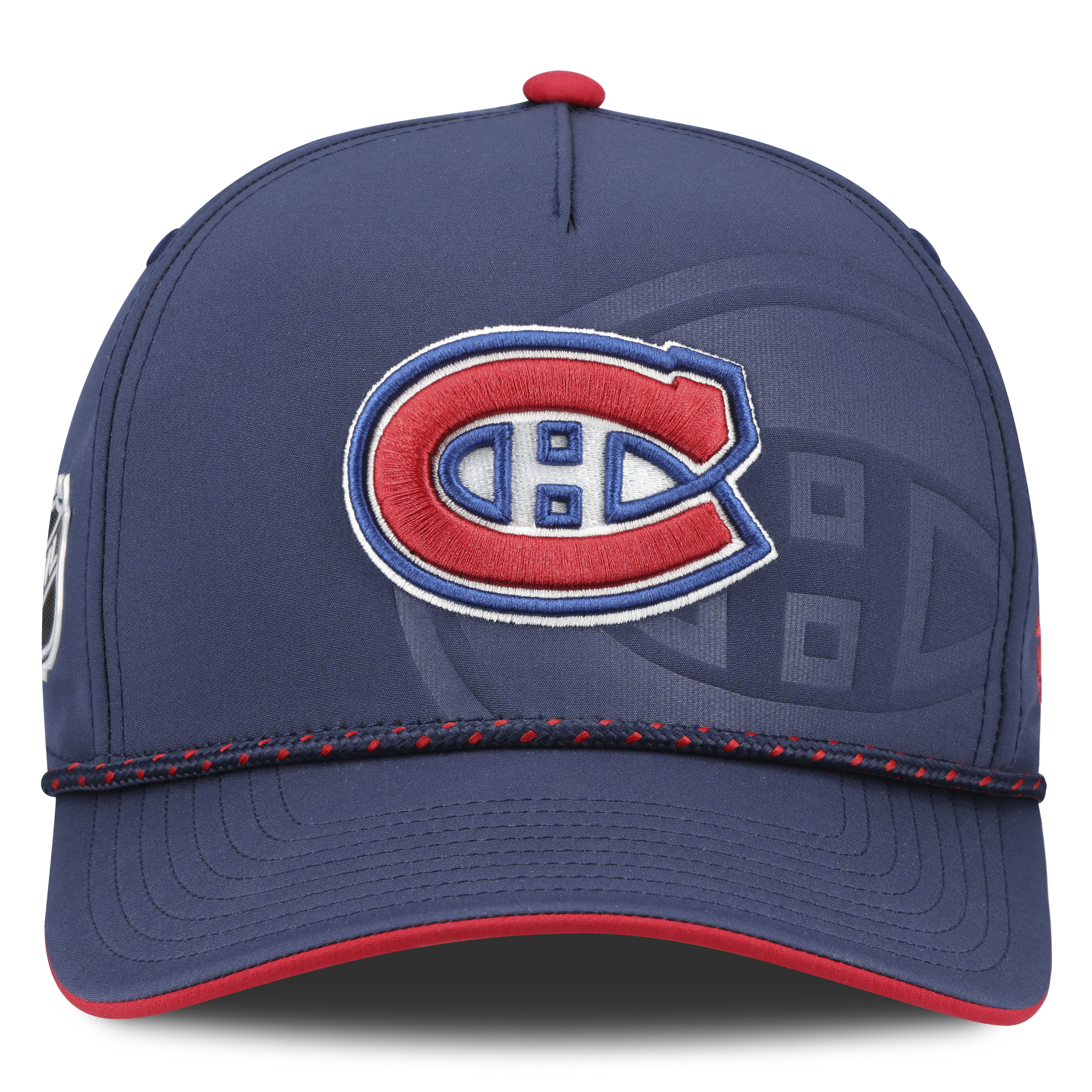 Montreal Canadiens NHL Fanatics Branded Men's Navy 2026 Draft Authentic Pro A-Frame Adjustable Hat