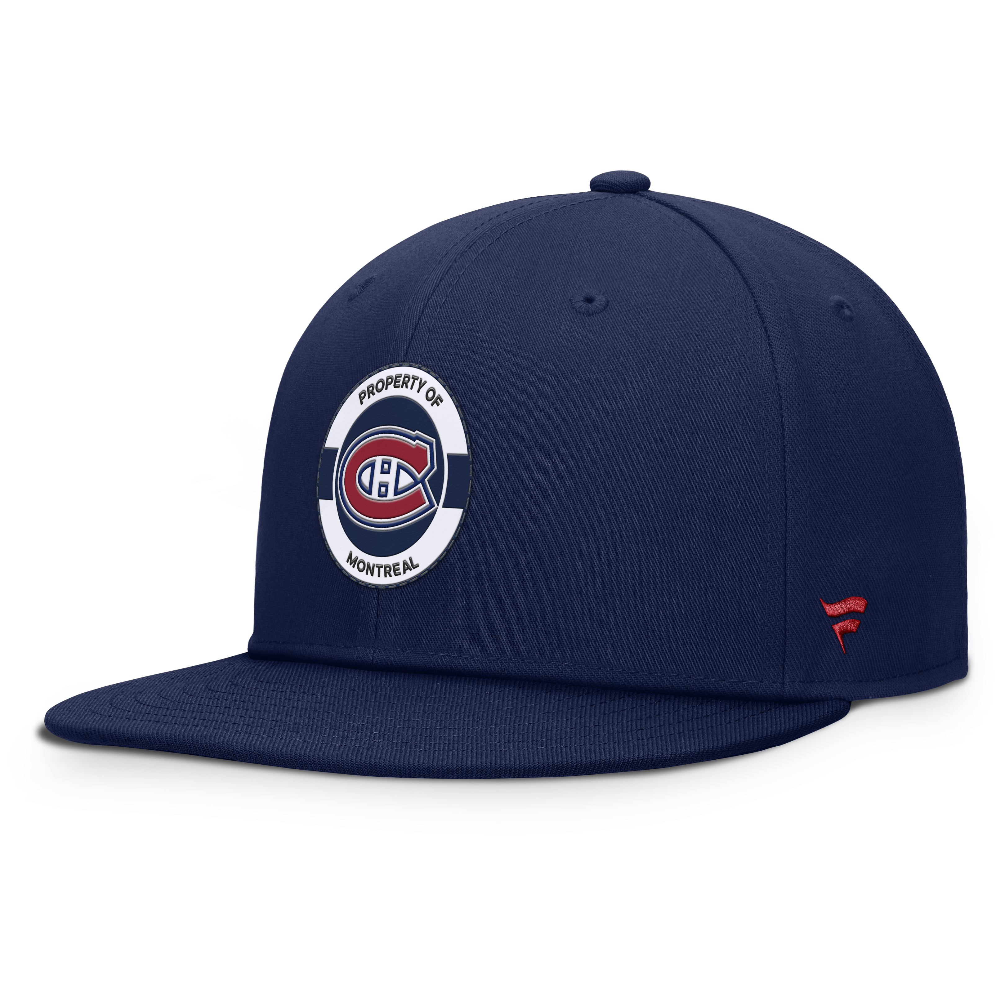Casquette snapback Authentic Pro 2025 Camp d'entraînement pour homme, bleu marine, marque Fanatics, des Canadiens de Montréal (NHL).