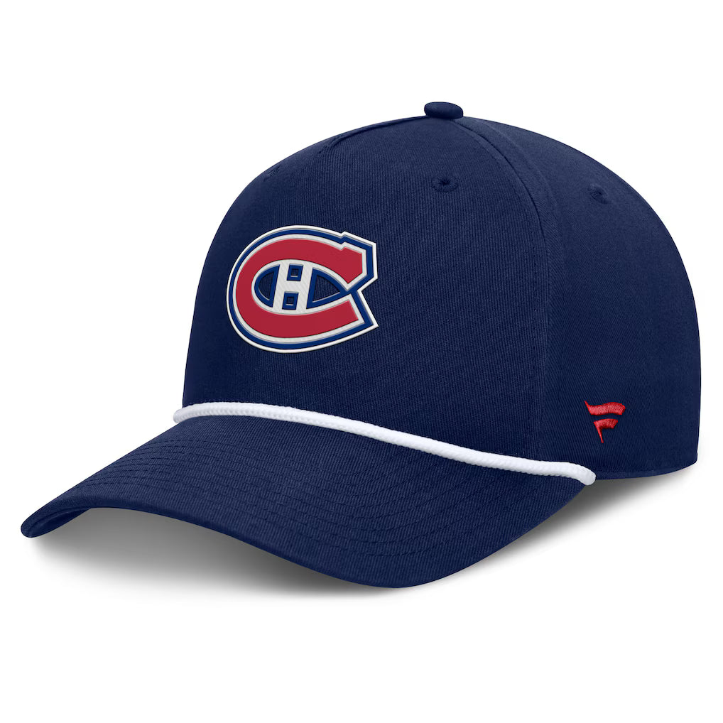 Montreal Canadiens NHL Fanatics Branded Men's Navy Authentic Pro Rink A-Frame Snapback