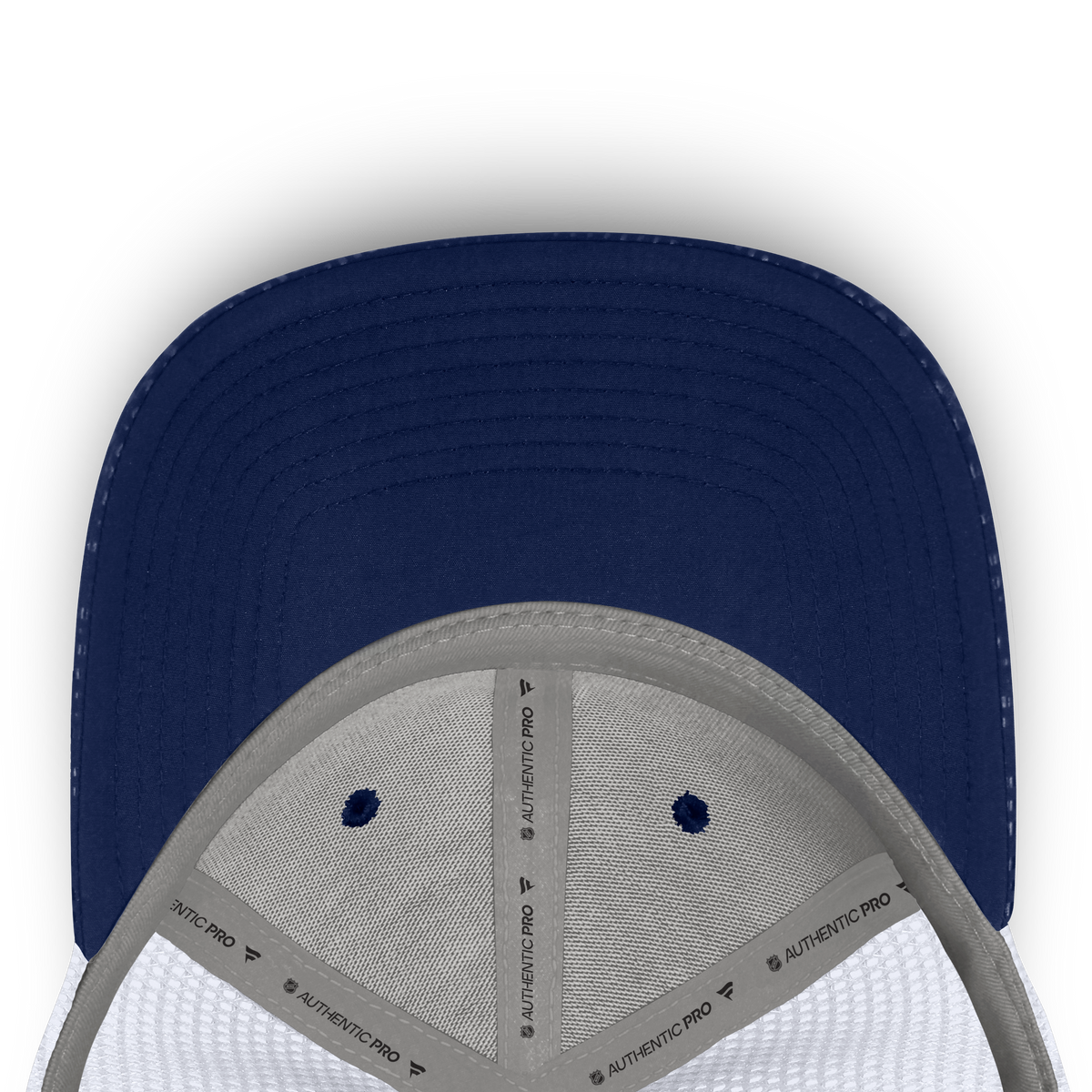 Montreal Canadiens NHL Fanatics Branded Men's Navy Authentic Pro Rink Boxed Logo Trucker Snapback
