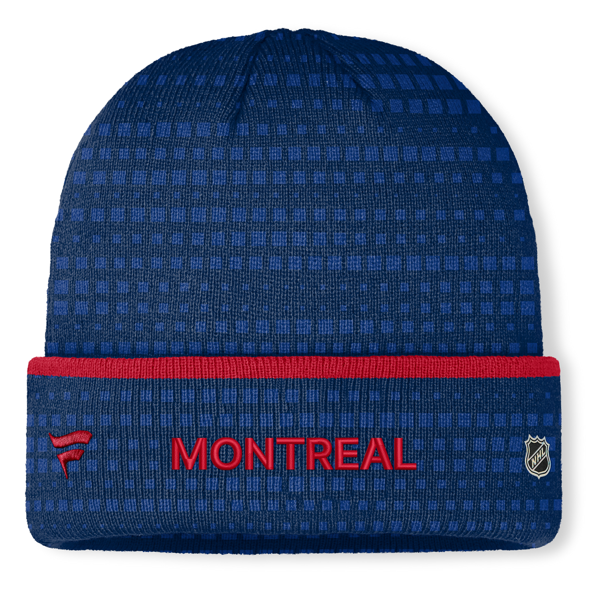 Montreal Canadiens NHL Fanatics Branded Men's Navy Authentic Pro Rink Cuffed Knit Hat