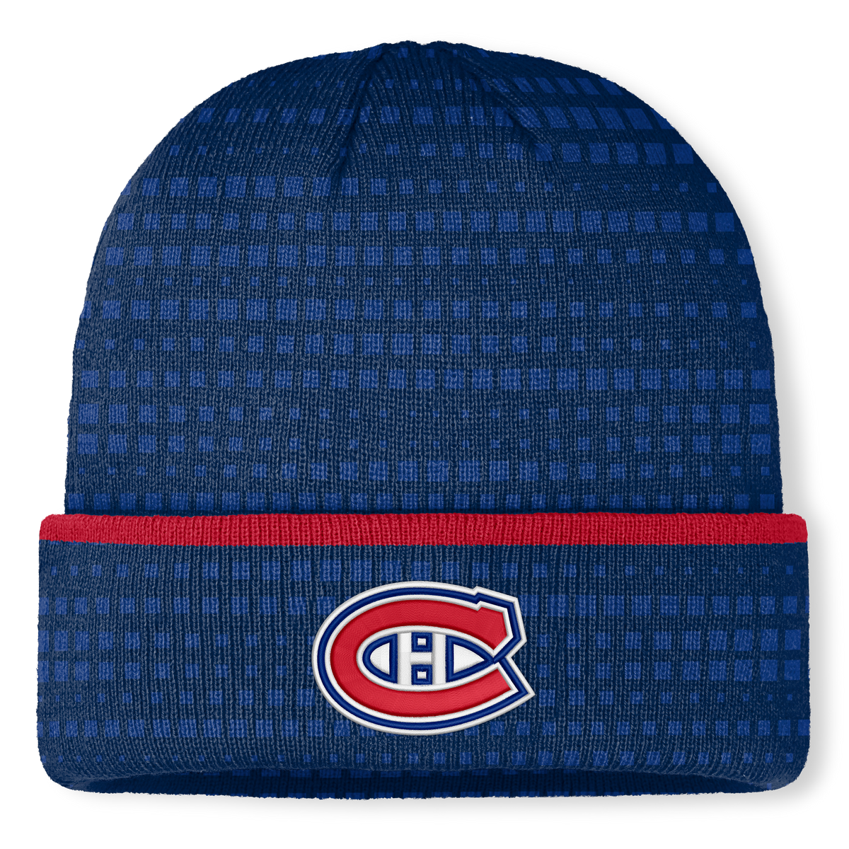 Montreal Canadiens NHL Fanatics Branded Men's Navy Authentic Pro Rink Cuffed Knit Hat