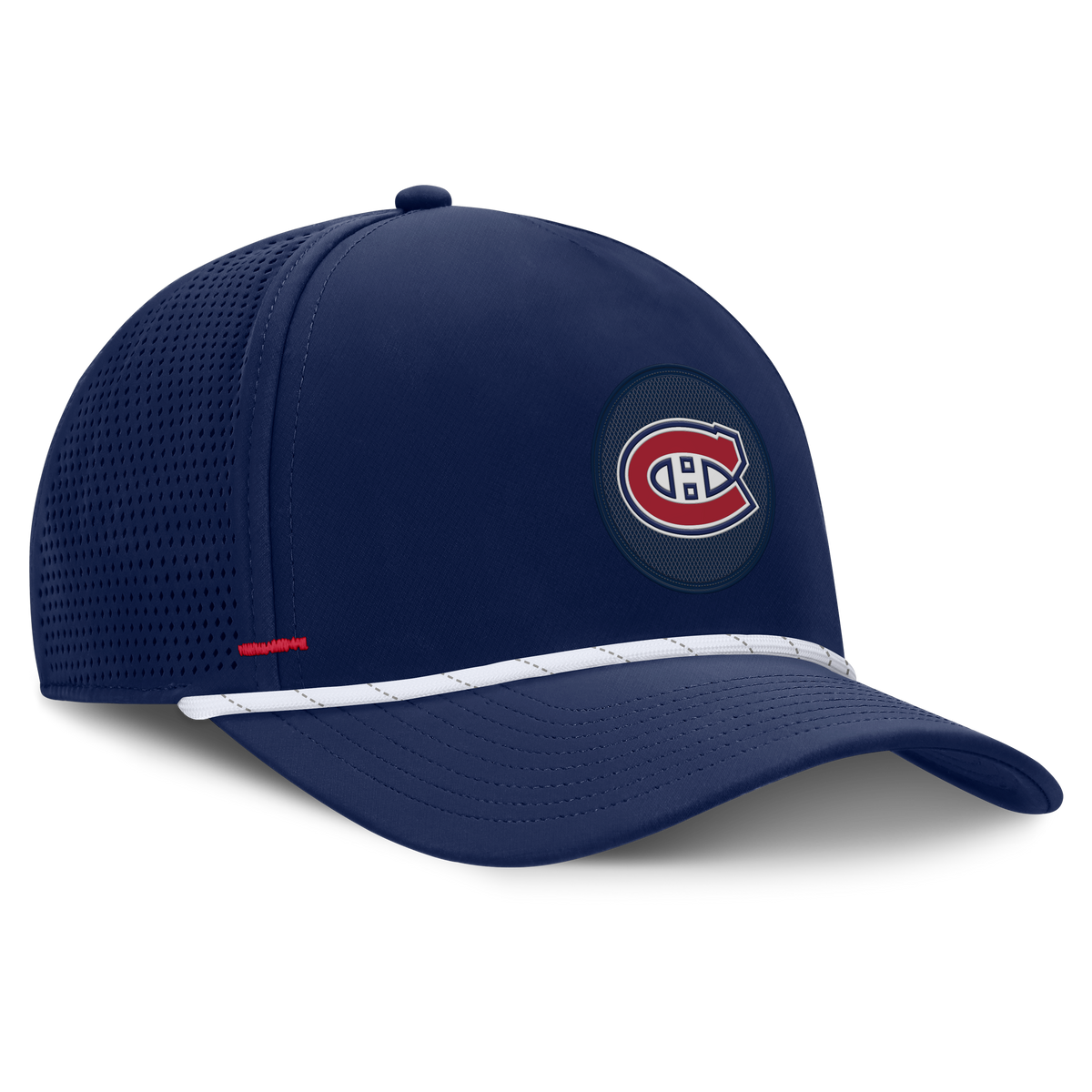 Montreal Canadiens NHL Fanatics Branded Men's Navy Authentic Pro Rink Vented A-Frame Snapback