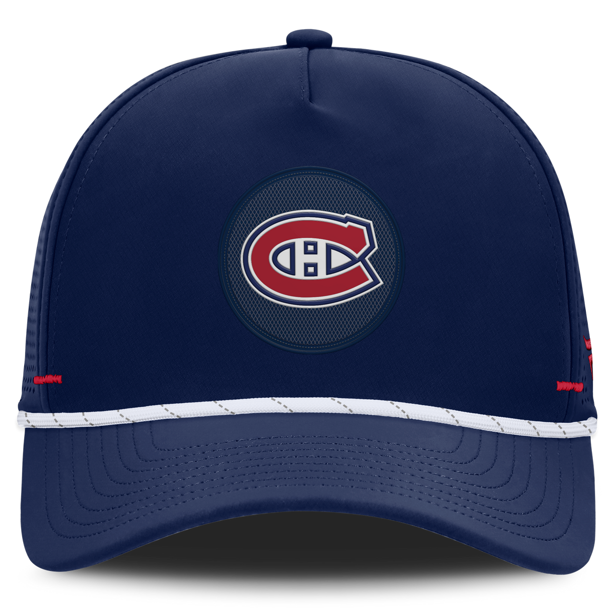 Montreal Canadiens NHL Fanatics Branded Men's Navy Authentic Pro Rink Vented A-Frame Snapback