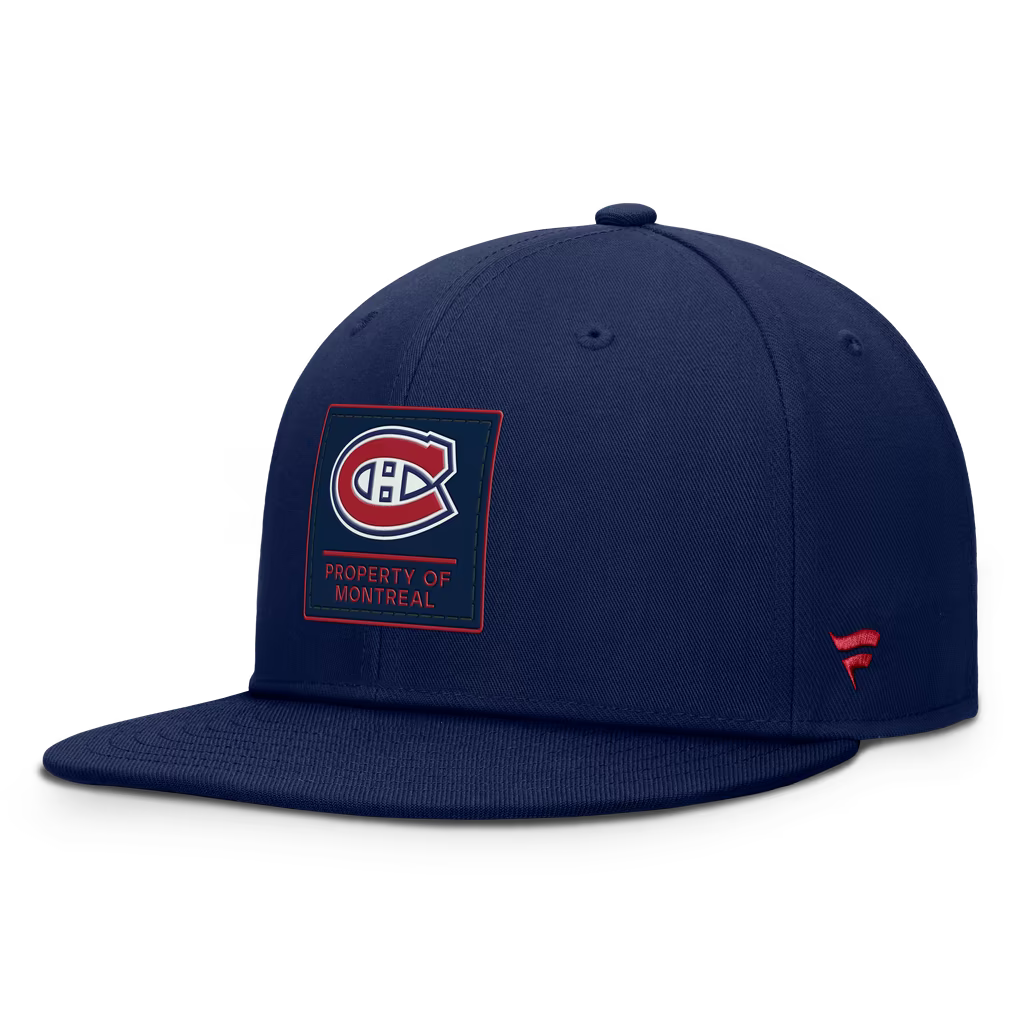 Montreal Canadiens NHL Fanatics Branded Men's Navy Authentic Pro Train Adjustable Hat