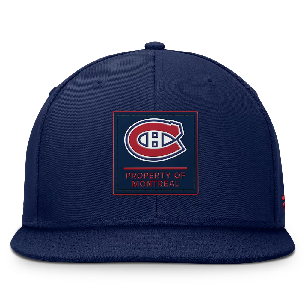 Montreal Canadiens NHL Fanatics Branded Men's Navy Authentic Pro Train Adjustable Hat