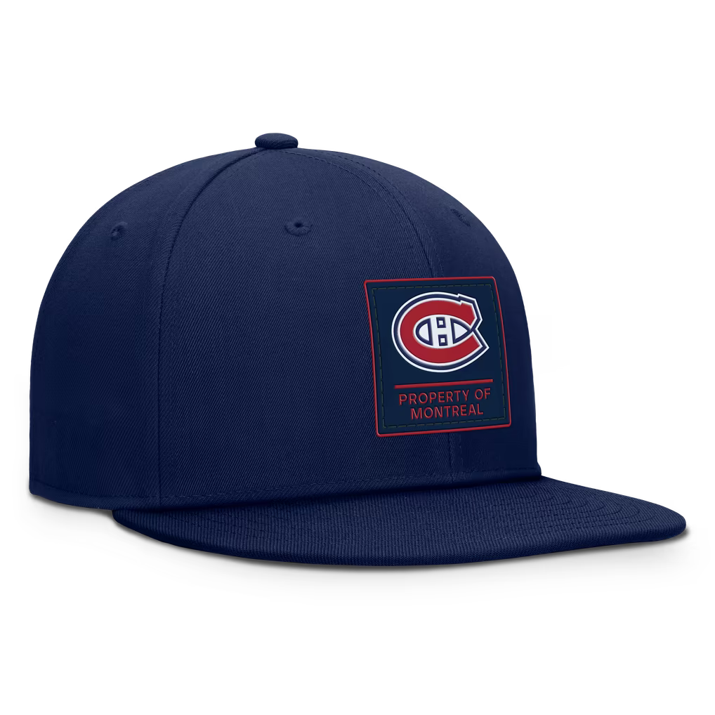 Montreal Canadiens NHL Fanatics Branded Men's Navy Authentic Pro Train Adjustable Hat