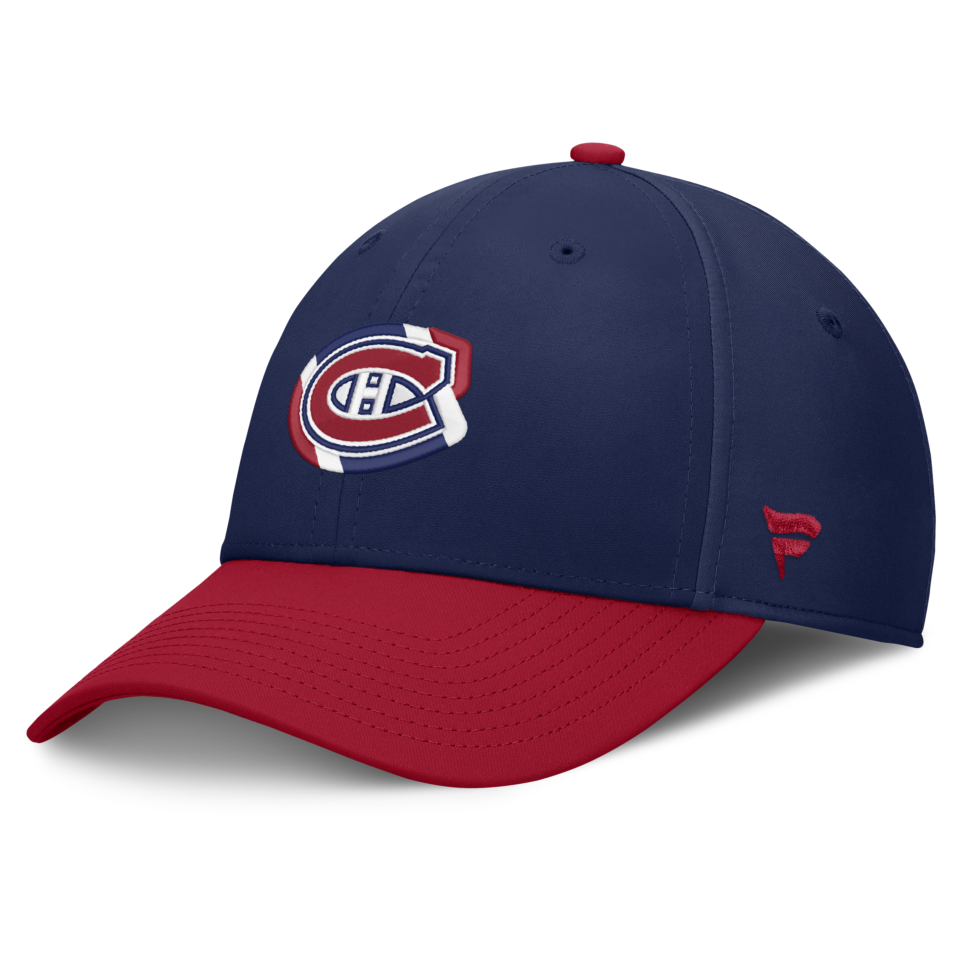 Montreal Canadiens NHL Fanatics Branded Men's Navy/Red 2026 Draft Authentic Pro Stretch Fit Hat