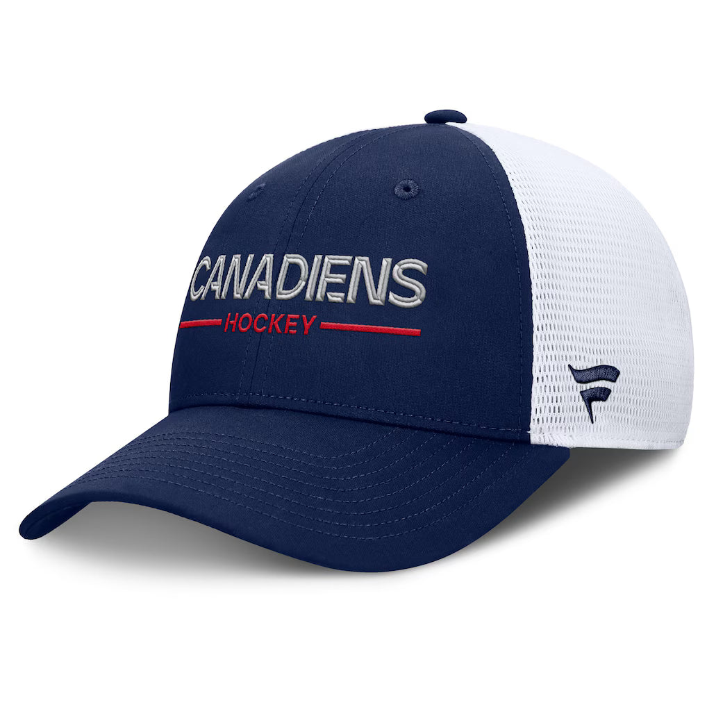 Montreal Canadiens NHL Fanatics Branded Men's Navy Rink Trucker Snapback