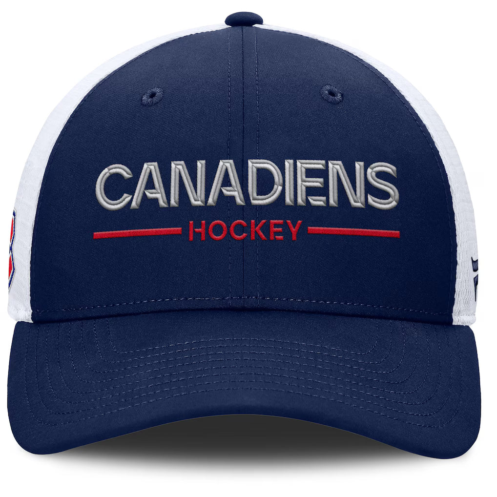 Montreal Canadiens NHL Fanatics Branded Men's Navy Rink Trucker Snapback