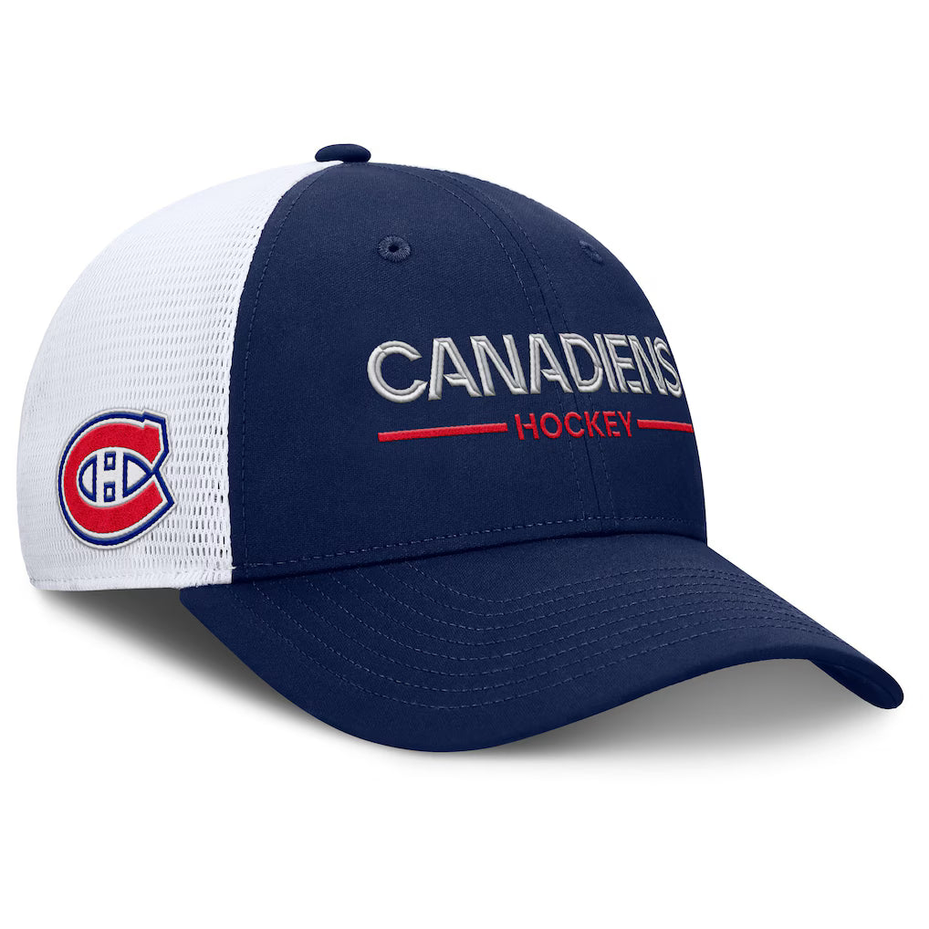 Montreal Canadiens NHL Fanatics Branded Men's Navy Rink Trucker Snapback