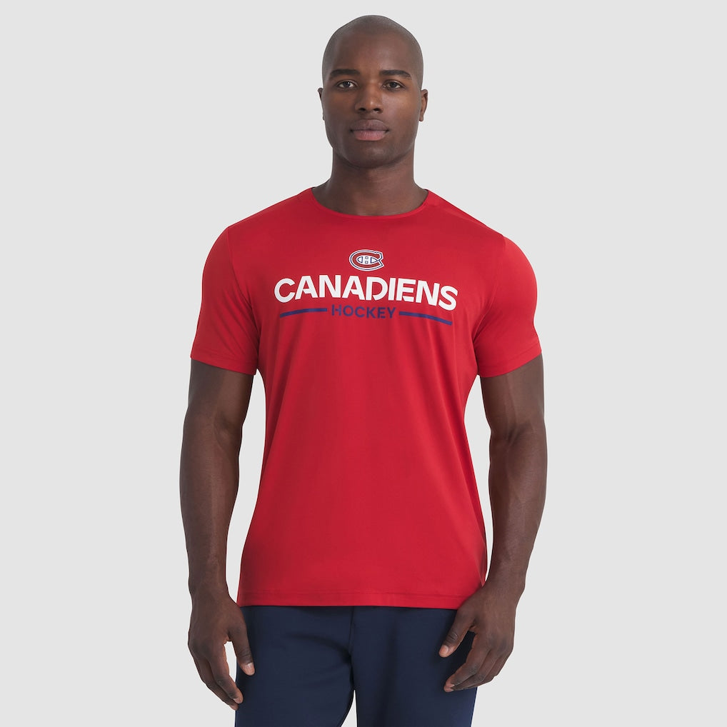 T-shirt technique authentique Pro Rink 2025 de la LNH pour homme de marque Fanatics des Canadiens de Montréal