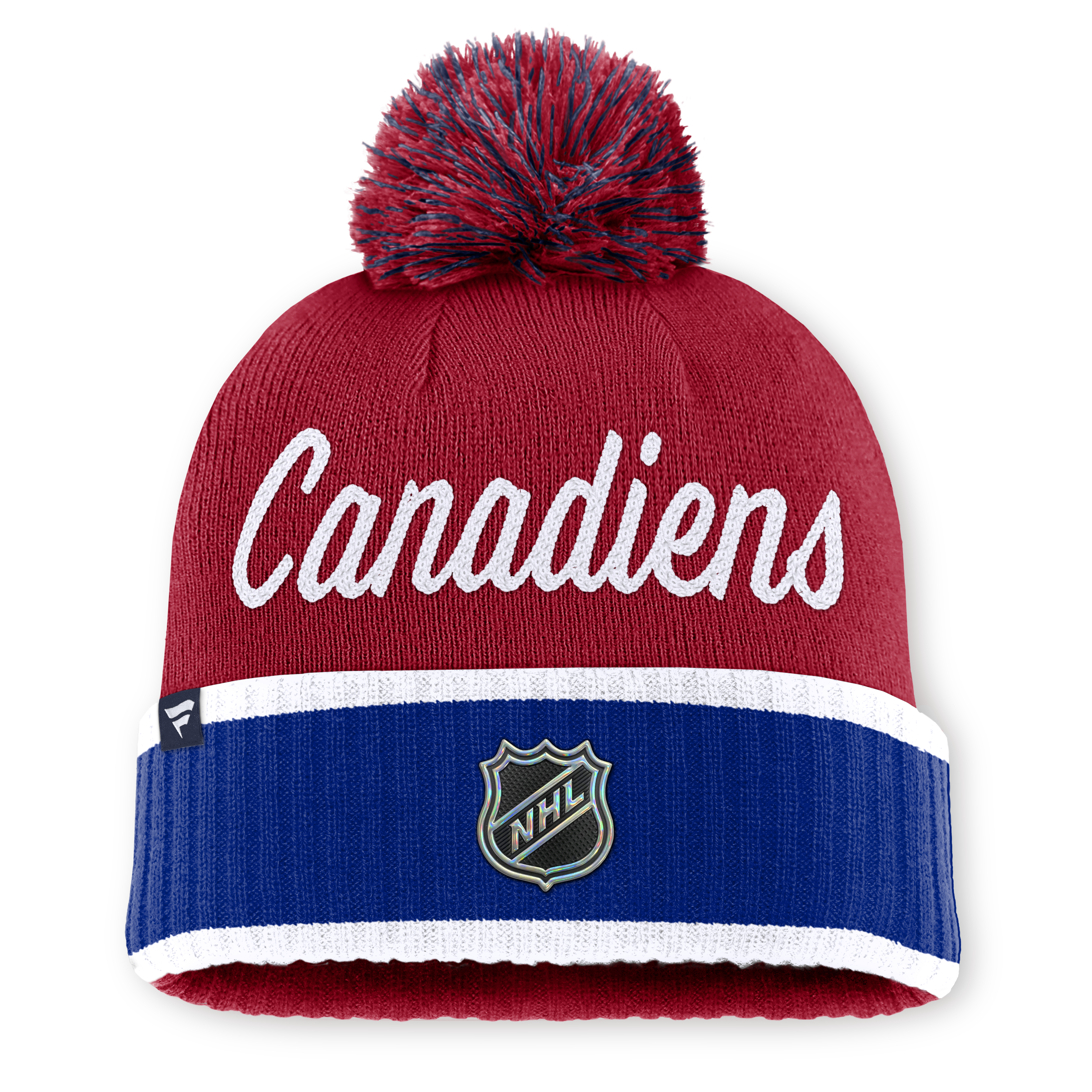Montreal Canadiens NHL Fanatics Branded Men's Red 2026 Draft Cuff Pom Knit Hat