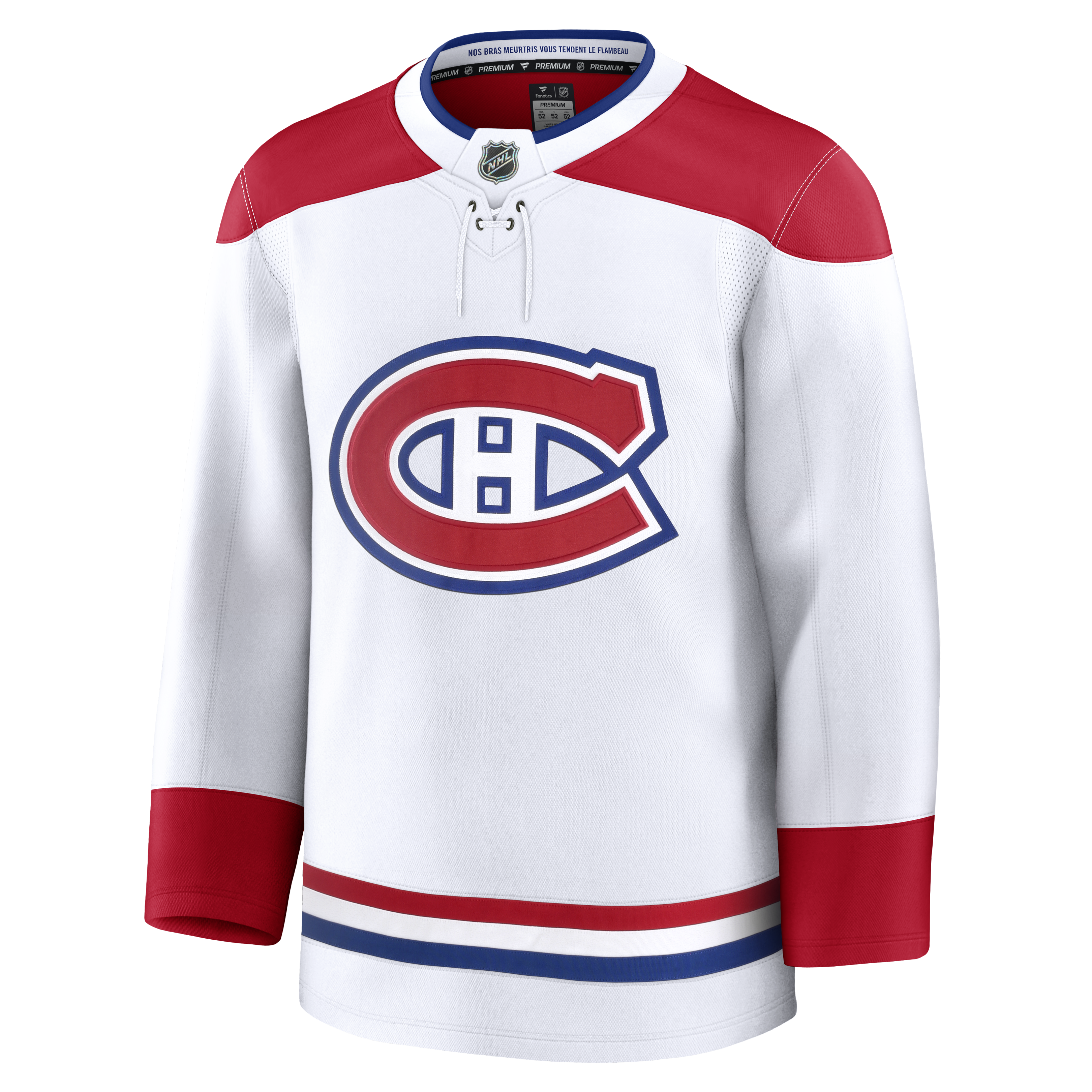 Maillot blanc premium pour hommes Fanatics Branded de la LNH des Canadiens de Montréal