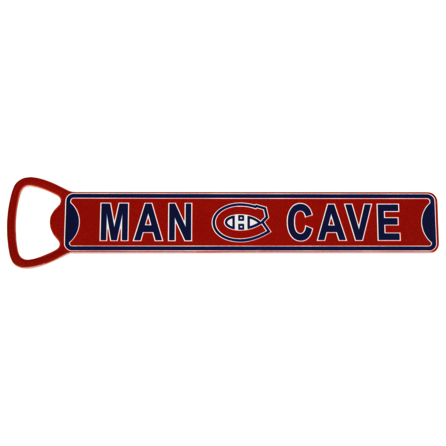 Montreal Canadiens NHL Man Cave 7 inch Super Steel Magnet Bottle Opener