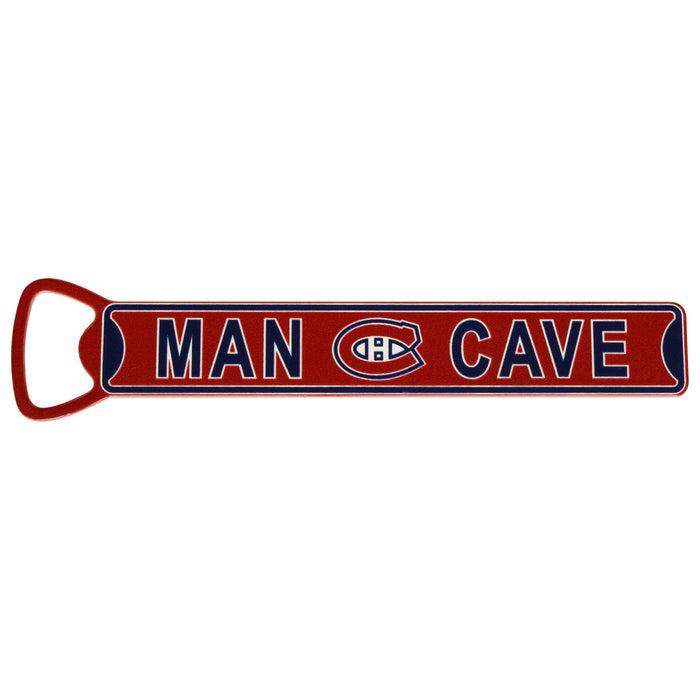 Montreal Canadiens NHL Man Cave 7 inch Super Steel Magnet Bottle Opener