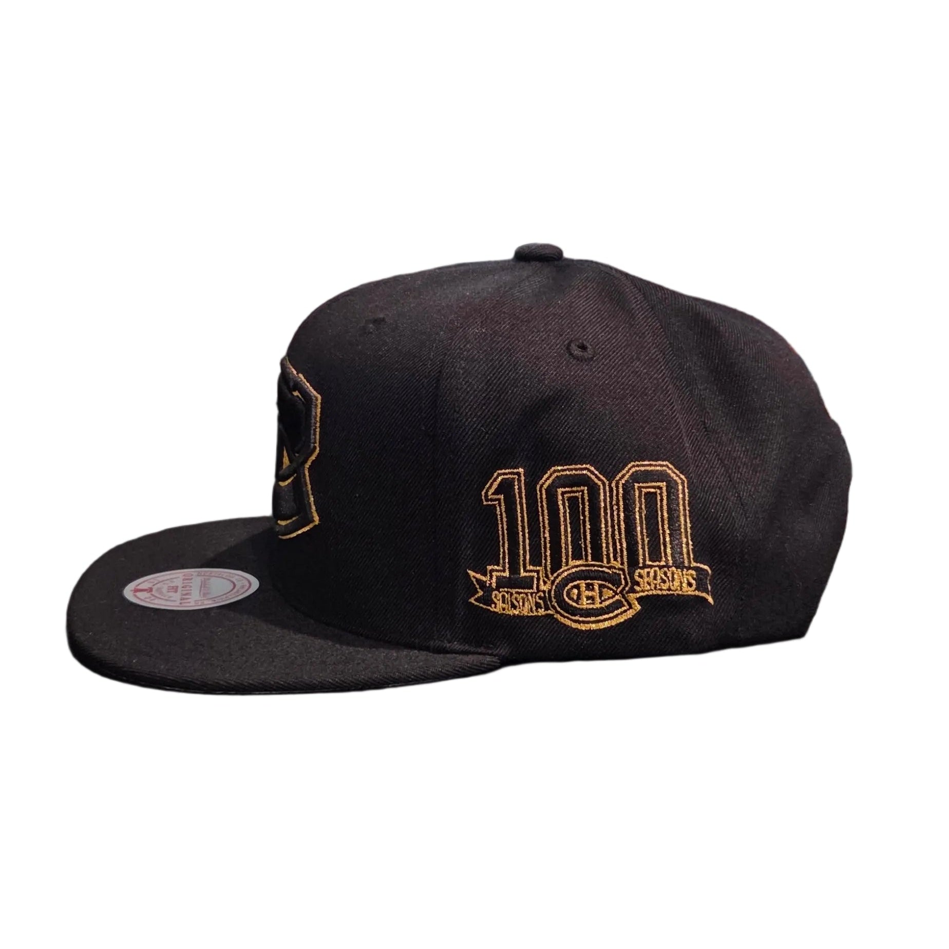 Montreal Canadiens NHL Mitchell & Ness Men's Black/Gold Fashion Basics Snapback