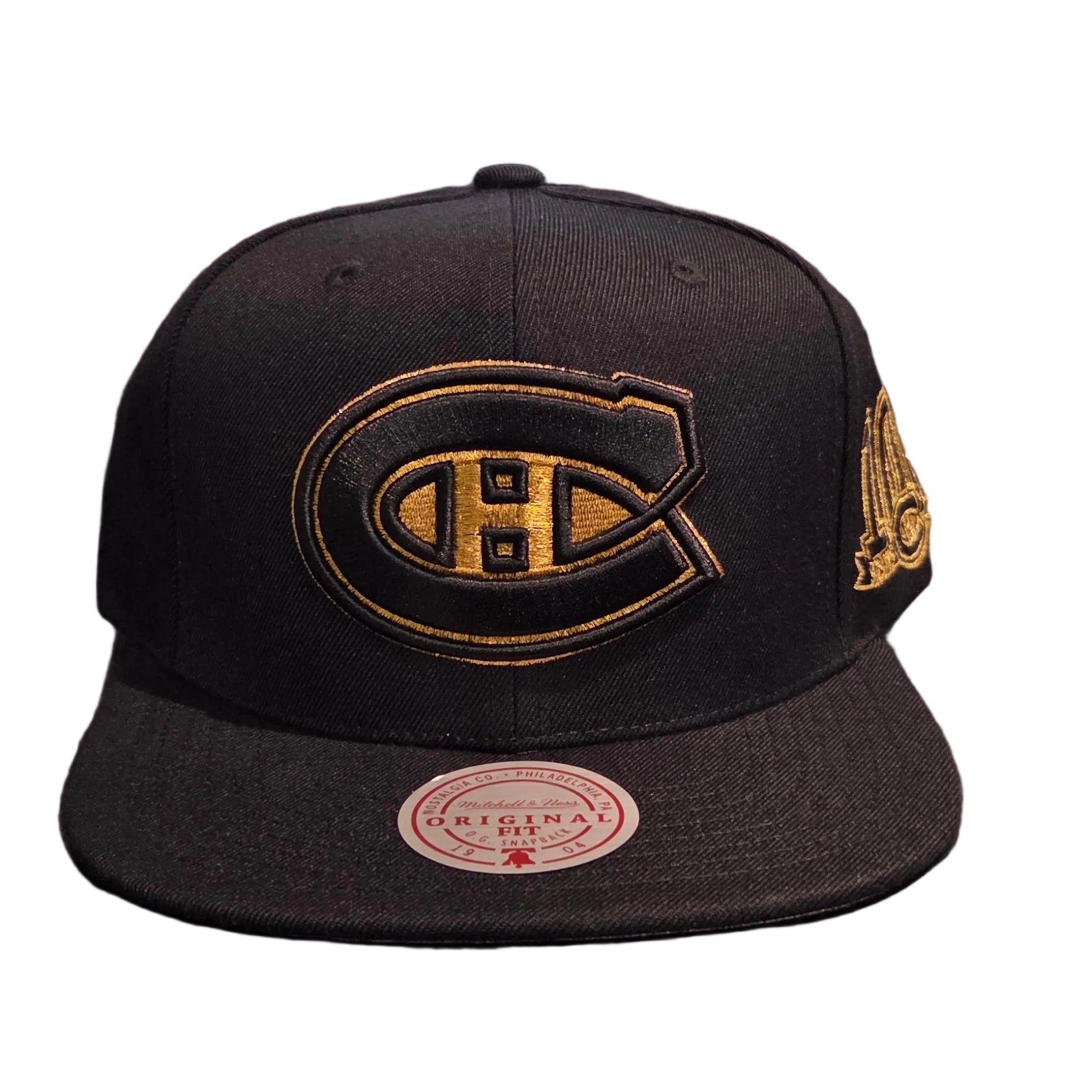 Montreal Canadiens NHL Mitchell & Ness Men's Black/Gold Fashion Basics Snapback