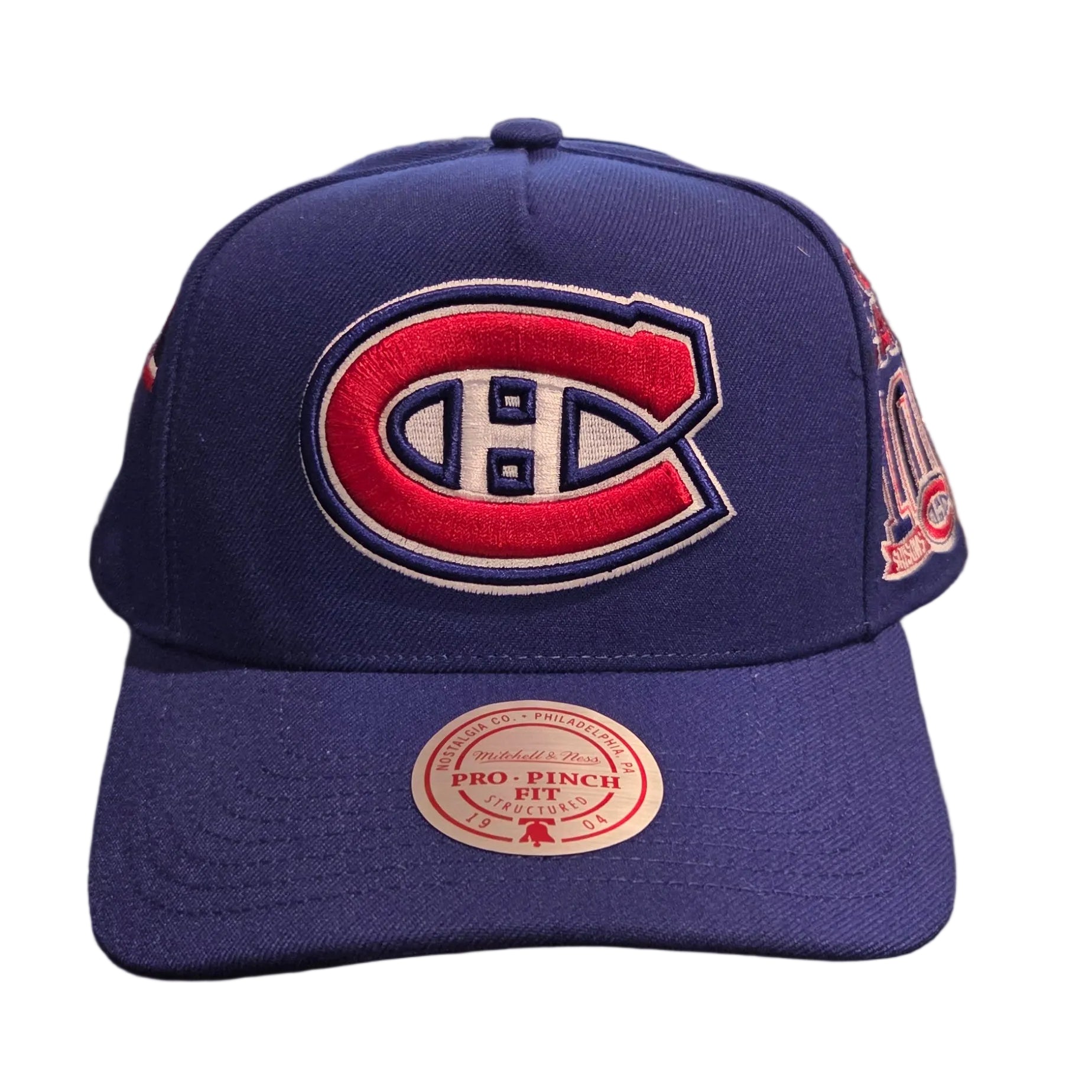 Montreal Canadiens NHL Mitchell & Ness Men's Royal Blue Historical A-Frame Snapback Hat