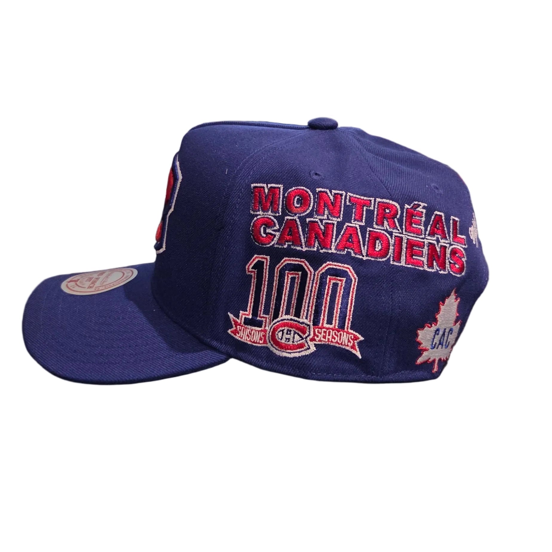 Montreal Canadiens NHL Mitchell & Ness Men's Royal Blue Historical A-Frame Snapback Hat