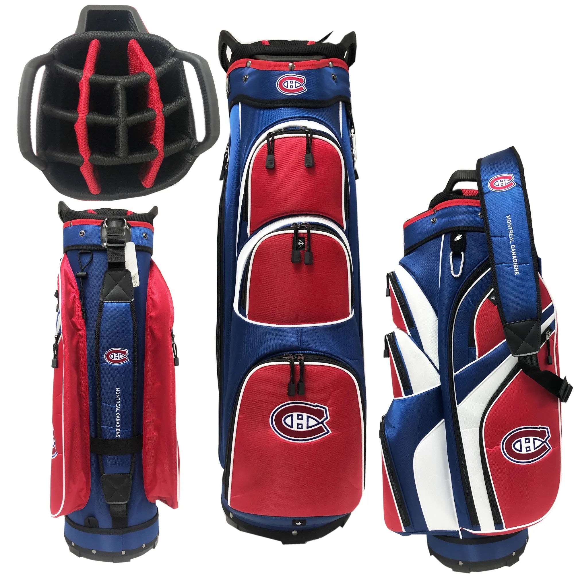 Sac de chariot de golf bleu marine/rouge NHL des Canadiens de Montréal